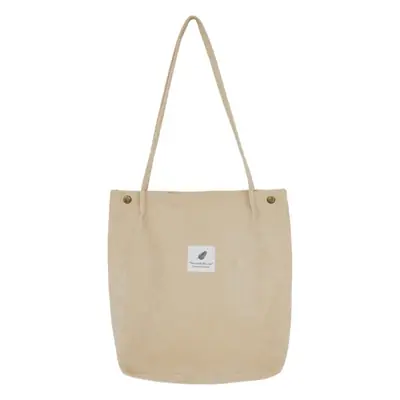 Korean Corduroy Shoulder Bag Large Capacity Artistic Design