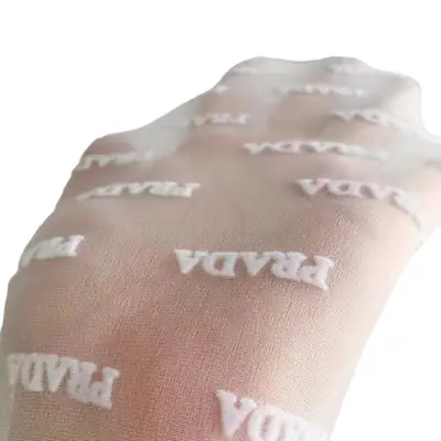 Cross-Border Flocked Letter Pantyhose Wholesale Autumn Winter Printed Extended Pantyhose Double B Letter Flocked Stockings