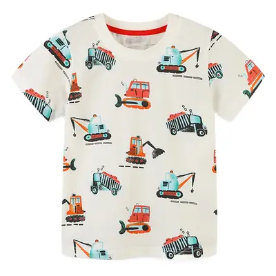 Kids Crewneck T-Shirt Cartoon Print Cotton Summer Boys