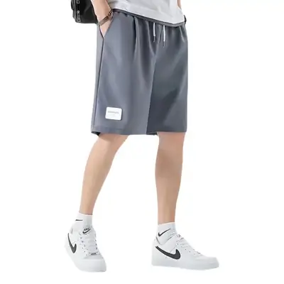 Men Ice Silk Shorts Black Summer Wear