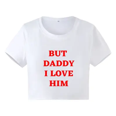 Women Cotton T-Shirt Red Dad Love Print Summer Wear