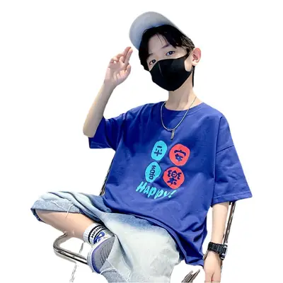 Children T-Shirt Cartoon Print Summer Wear Loose Fit