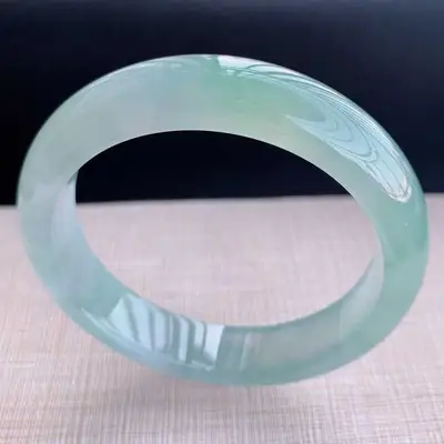 Natural Burmese Jade Bracelet Light Sun Green A-Grade