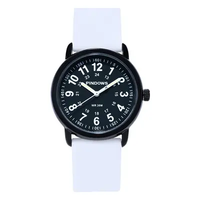 Pinegros Quartz Watch 38MM Black Strap 50mm Display