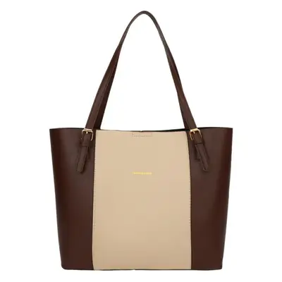 New Korean Style Color-Blocked Large Tote Bag for Women