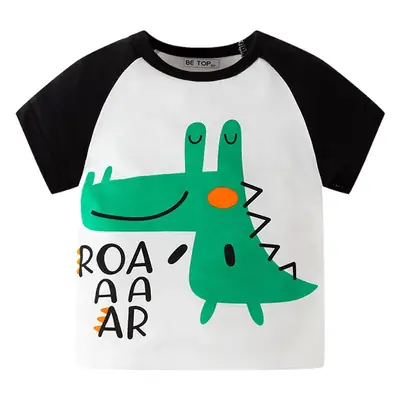 Boys Cotton Green Short Sleeve T-Shirt Summer Wear