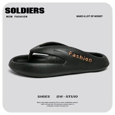 Men's Flip-flops Summer Indoor and Outdoor Flip-flops Non-slip New Camouflage Slippers Trendyy Thick-soled Beach Sandals