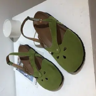 Flip-flops 2024 spring and summer new plus size foreign trade women's shoes Europe and the United States Baotou thick-soled flat-soled slippers women