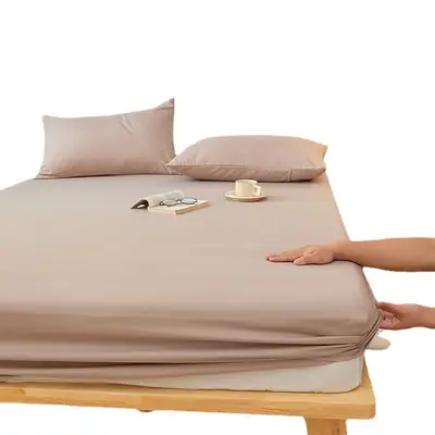Japanese-style bed hat single-piece solid color bed cover all-inclusive bed sheet non-slip Simmons mattress dustproof protective cover bed hat wholesale