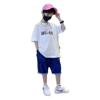 Kids Cotton T-Shirt Yellow Cartoon Print Summer Wear