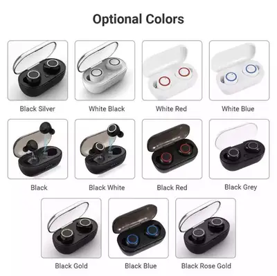 Y50 Bluetooth 5.0 Touch In-Ear Wireless Headset Black