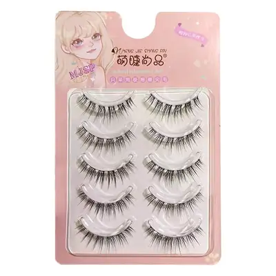 Natural False Eyelashes 12mm Mixed Race Thai Sweet Cool Sexy