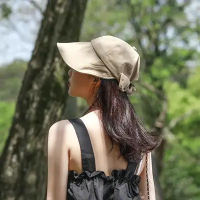 Women's Fisherman Hat Sunscreen Hat Bow Cap All Match