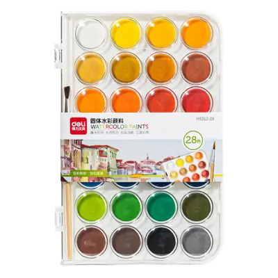 Deli solid paint watercolor paint professional art 36 color 48 color beginner primary school children graffiti