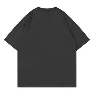 Dengjue Men Navy Cotton T-Shirt 210g Loose Drop Shoulder