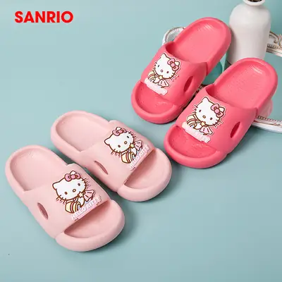 Hello Kitty Cartoon Slippers Pink Soft Bottom