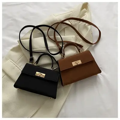 Black Stone Pattern Shoulder Bag for Women 2023