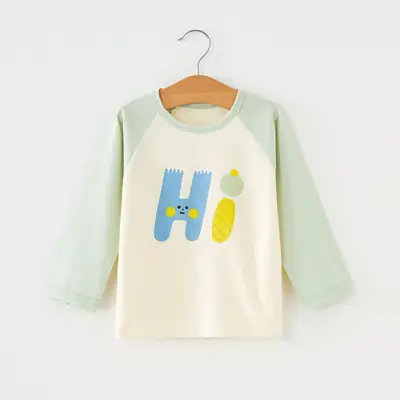 Boys Long Sleeve T-Shirt Mint Green Hi Graphic