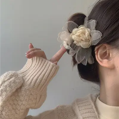 Gentle Wind Large Flower Hair Clip 2023 Spring New