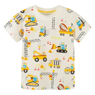 Aosta Betty Kids Cotton Truck Print T-Shirt