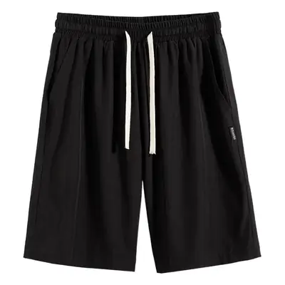 Men Summer Light Gray Drawstring Shorts