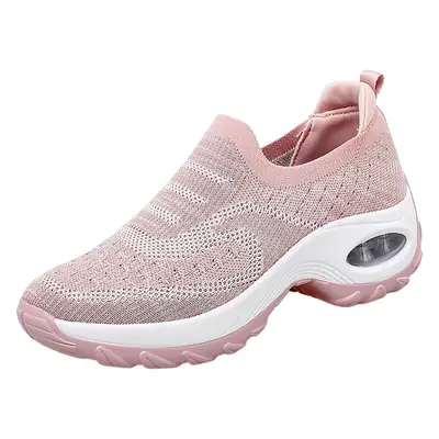 Women's Fly-Knit Air-Cushion Shoes Purple Autumn Casual