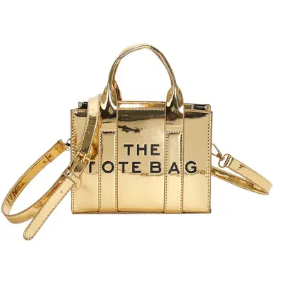 Pink Korean Letter Shoulder Tote Bag for Women