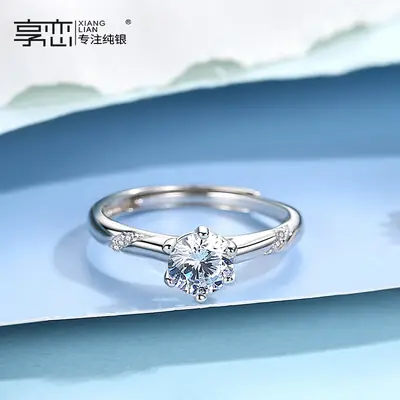 925 Silver Diamond Ring for Women Wedding Proposal