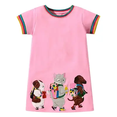 Little Maven European and American Children's Skirt Dropshipping Summer New Children's Clothing Stripesd Embroidered Cotton Girls' Dress