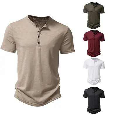 Men's Maroon Bamboo Cotton Short Sleeve Polo T-Shirt