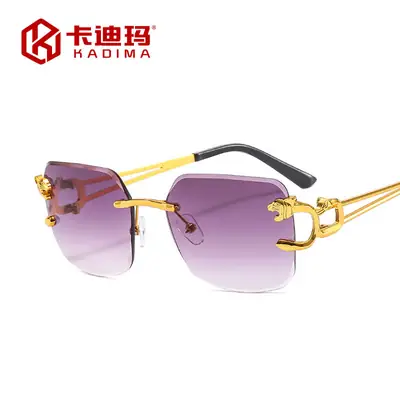 Pink Cut Edge Sunglasses Leopard Temples Women