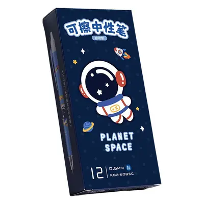 Kaba Bear Thermal Erasable Pen for Third Grade Elementary Students, Quick-Drying Erasable Gel Pen, Cartoon Crystal Blue Thermal Erasable Black Pen