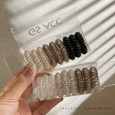 Black Hair Rope for Women - 1 Pc Small Fresh Hair Ring