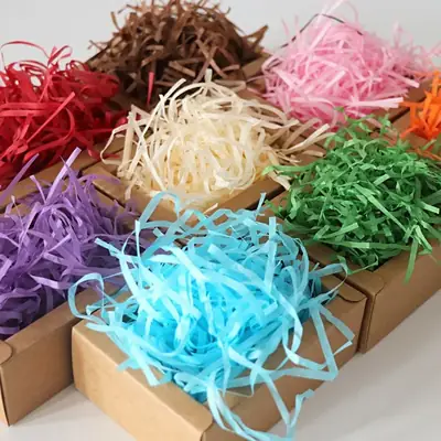Factory Spot Raffa Grass Shredded Paper Silk Wedding Candy Gift Box