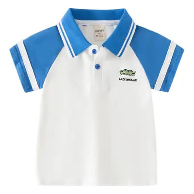 Boys Red White Polo T-Shirt Summer Korean Children's Clothing Wholesale