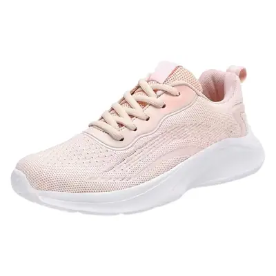 Women's Fly-Knit Running Shoes Black White Thick Sole