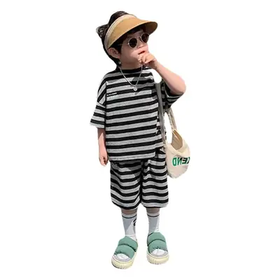 Boys Striped Shorts T-Shirt 3-8Yr Export Cotton