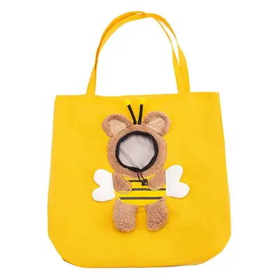 Cartoon Cat Crossbody Bag Yellow Portable Pet Bag