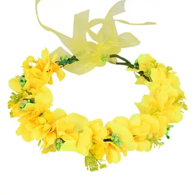 Yellow Floral Hairband for Girls & Women