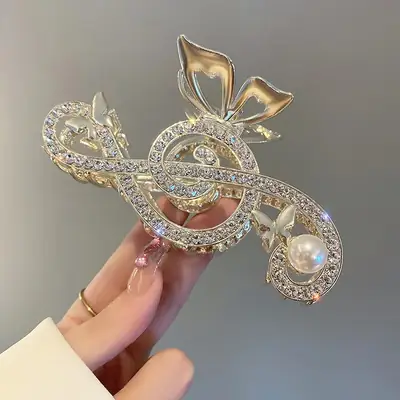 Gold Shark Clip Hairpin for Women Summer Large