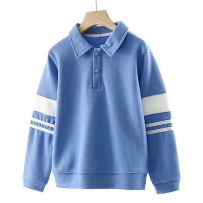 Blue Beanie Polo T-Shirt for Boys Spring Autumn New Kids