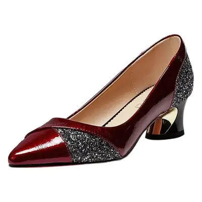 Women's Pointed Heel Red Leather Shoes 2023