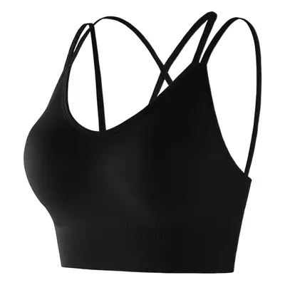 Hutomei Back Sports Underwear Integrated Shockproof Fitness Vest Fixed Cup High Strength Push-Up Sports Bra