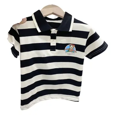 Children Striped Polo T-Shirt Boys 2023 Summer