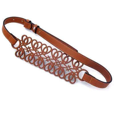 New Women's Hollow Belt Wide Waist Seal Black Adjustable