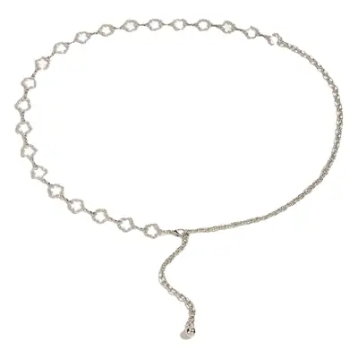 Silver Rhinestone Waist Chain Belt for Women