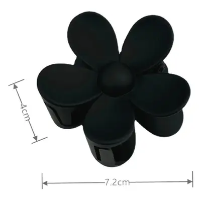 Black 4cm Flower Design Hair Clip for Women