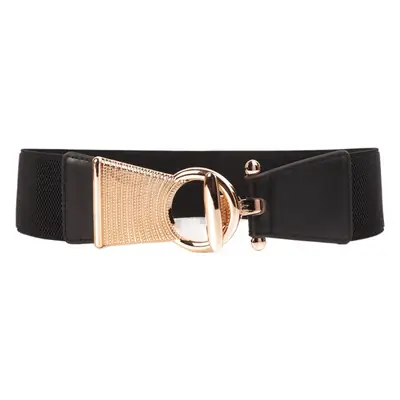 Black Nylon Belt with Gold Clasp for Women
