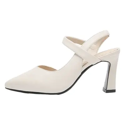 Women's Black Leather High Heel Sandals 2023