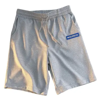 Men's White Waffle Shorts Summer Casual Loose Fit